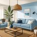 Bleu celeste : idées déco et associations tendance