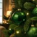 Boule noel verte pour décorer votre sapin avec élégance