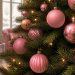 Boules de noel rose pour une décoration de sapin tendance