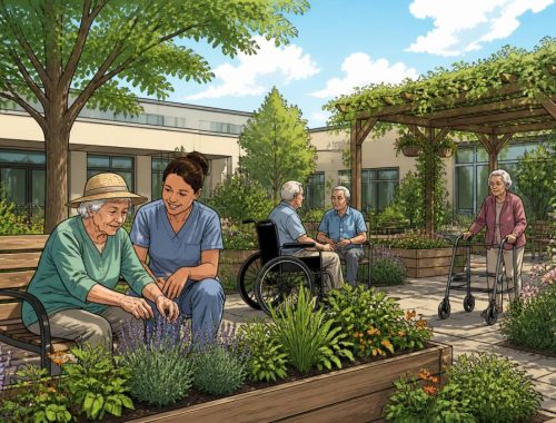Jardin thérapeutique en ehpad : bienfaits et aménagements adaptés