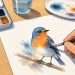 Oiseau aquarelle facile : tuto pour réussir un dessin simple