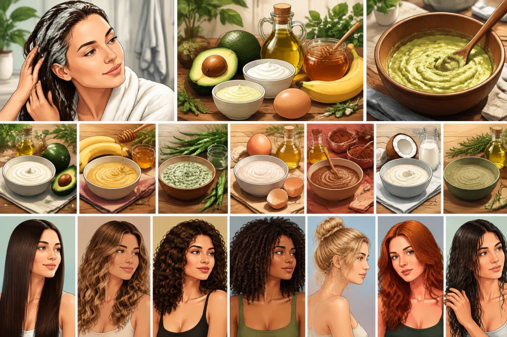 Masque fait maison pour cheveux : 7 recettes naturelles selon votre type de cheveux
