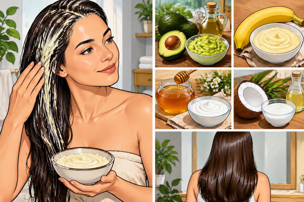 Recette masque cheveux maison : 5 soins naturels pour nourrir et réparer vos cheveux