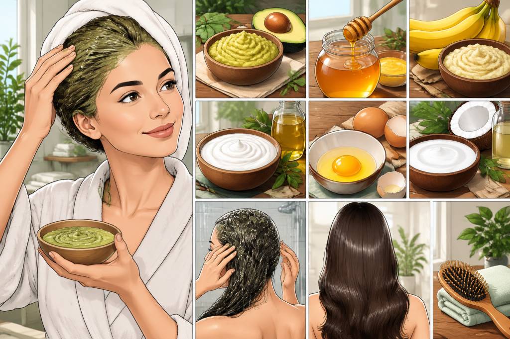 Masque cheveux maison : 10 recettes naturelles pour des cheveux nourris et brillants