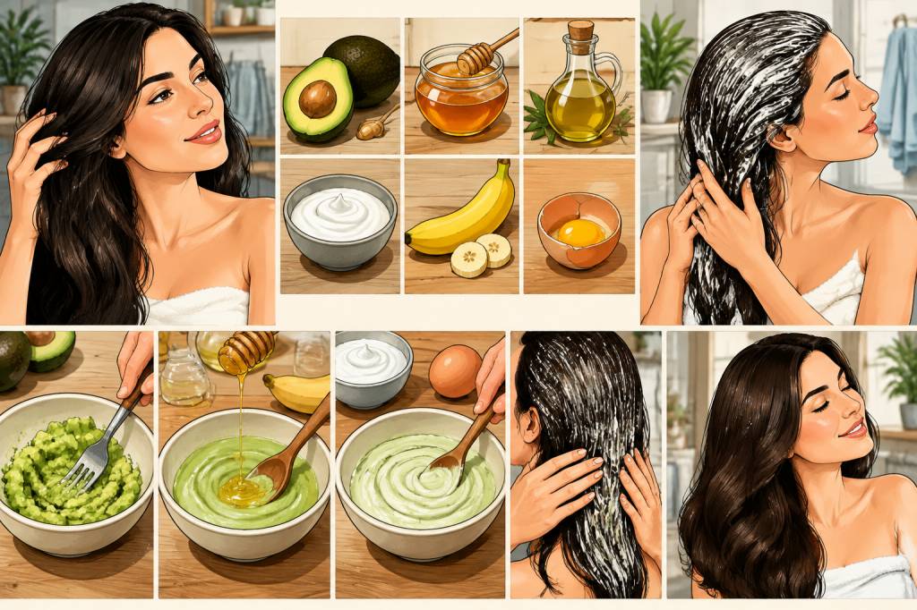 Masque hydratant cheveux maison : 5 recettes faciles à préparer chez soi